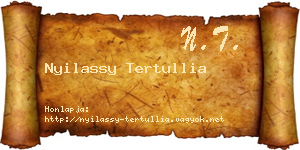Nyilassy Tertullia névjegykártya